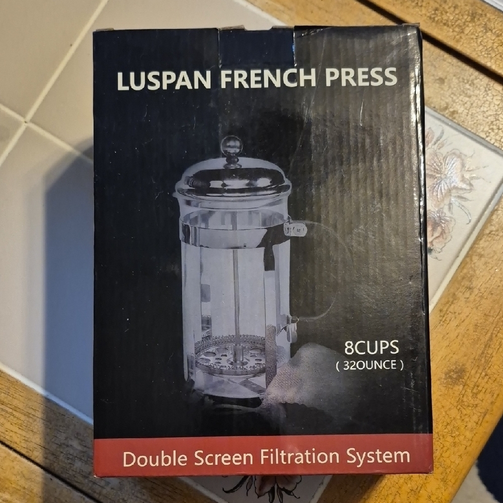 Luspan French Press Coffee Maker.  New In Box.